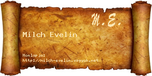 Milch Evelin névjegykártya
